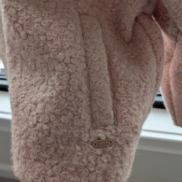 NWT Scotch & Soda Soft Pink Fleece Jacket/Sweater Pullover - Picture 5 of 7